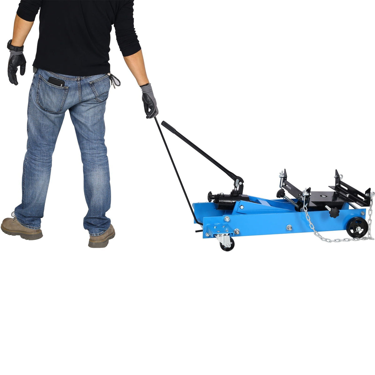Low Profile Hydraulic Floor Jack with 2200lb Capacity - Dark Gray or Light Blue