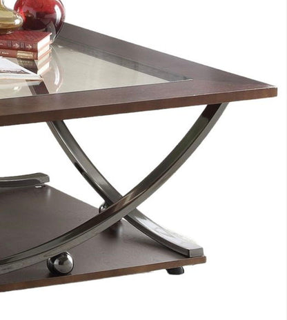 Dark Brown Coffee Table with Modern Elegance - Isiah