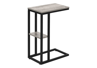 C-Shaped Marble Look Accent Table with Metal Frame - Multiple Colors