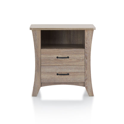Accent Nightstand with Functional Storage - Dark Gray or Light Brown
