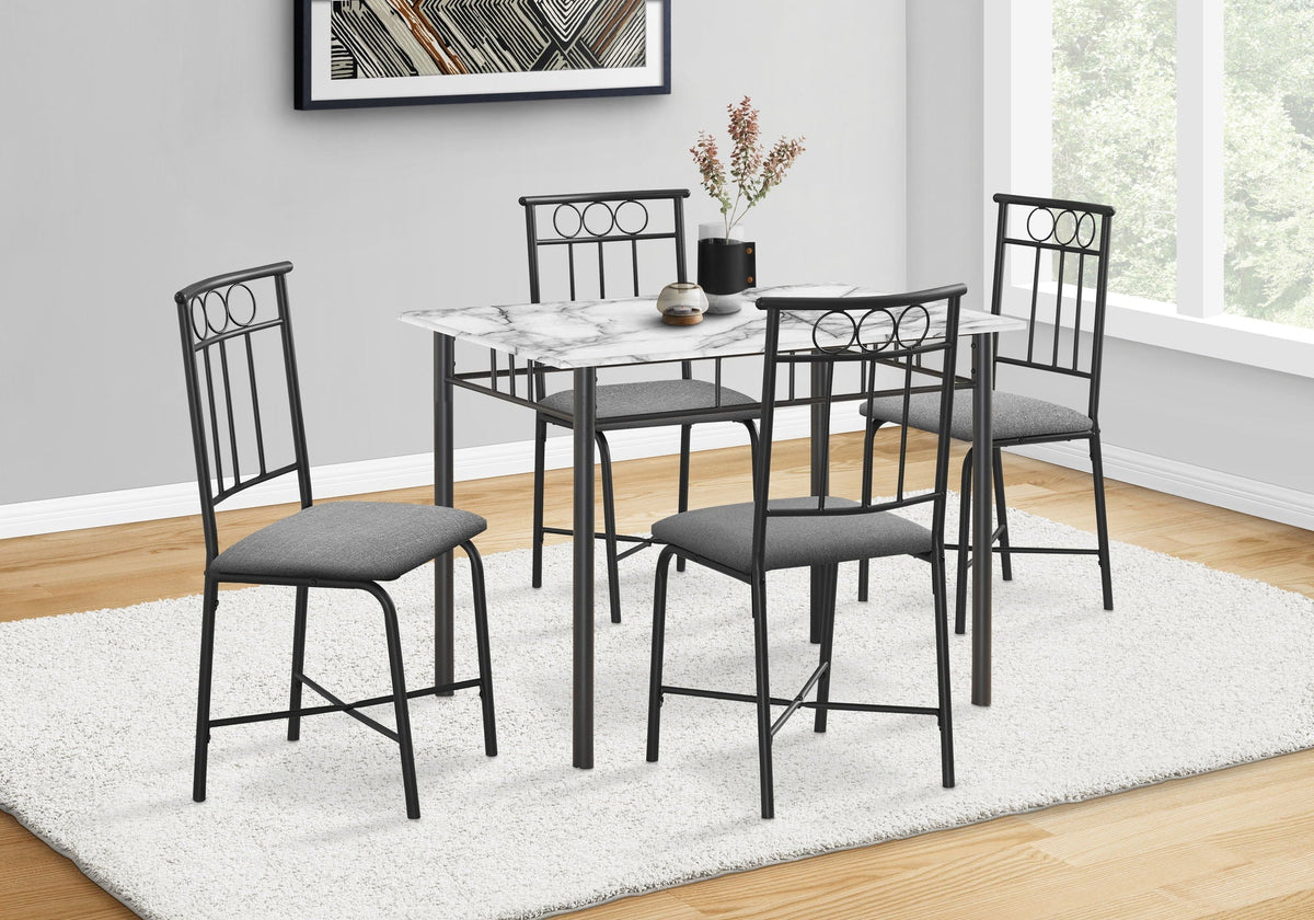 5 Pieces Small Rectangular Dining Table Set