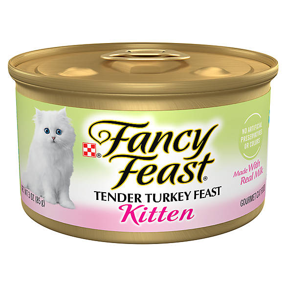 Fancy Feast Kitten Tender Turkey Pate Wet Cat Food (3oz)
