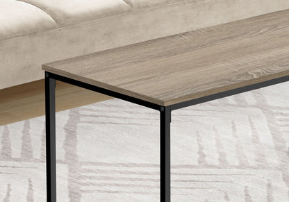 Rectangular Contemporary Coffee Table with Metal Legs - Light Brown, Dark Gray, or White
