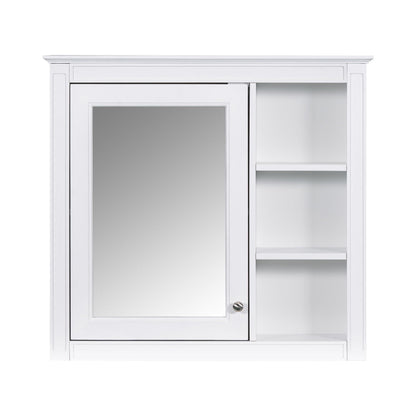 Wall Mounted Medicine Cabinet with Mirror and 3 Open Shelves - Multiple Colors