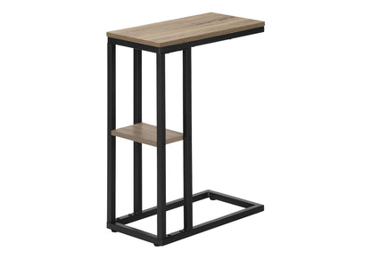 C-Shaped Marble Look Accent Table with Metal Frame - Multiple Colors