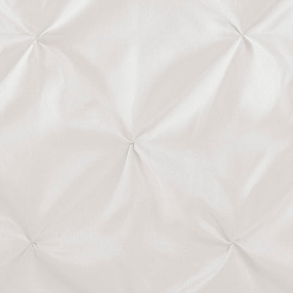 Tufted Semi-Sheer Shower Curtain with Tufted Texture - White