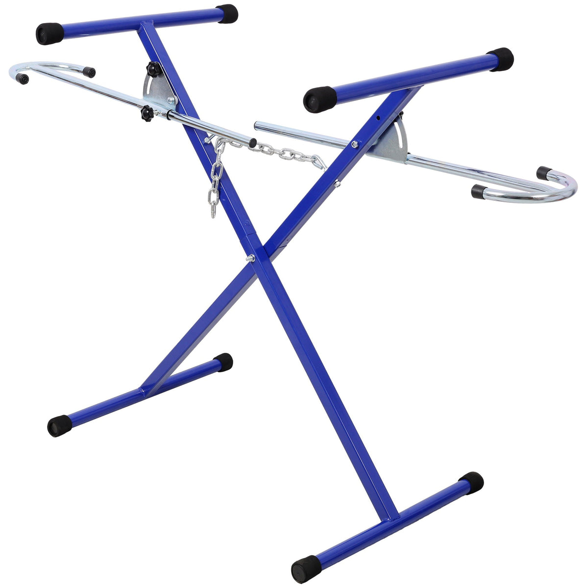 Lightweight Folding Bumper Stand with Adjustable Height - Blue