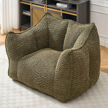 Chenille Arm Chair with Highly Resilient Foam - Multiple Colors