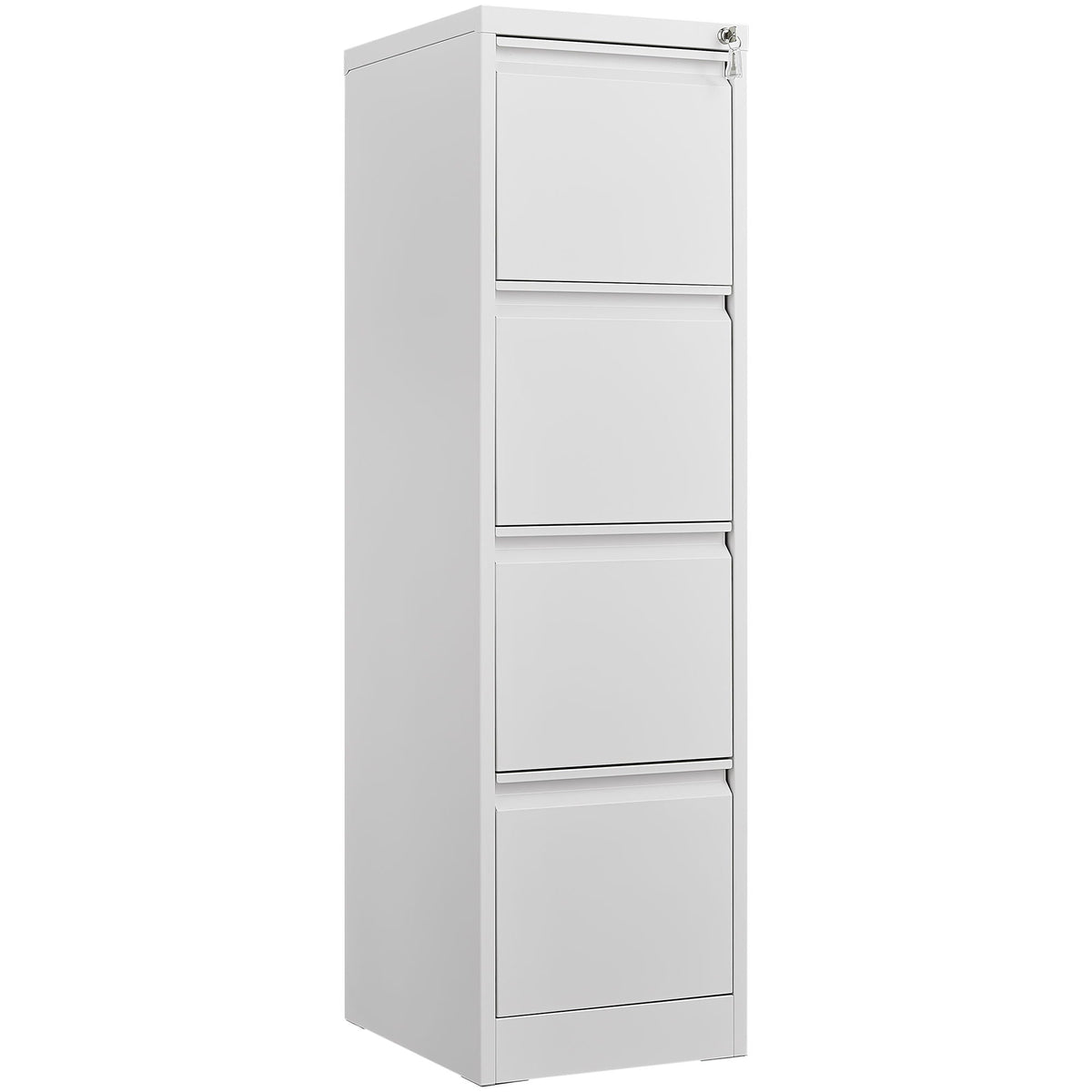 Durable Metal 3 Drawer File Cabinet with Lock – Black or White