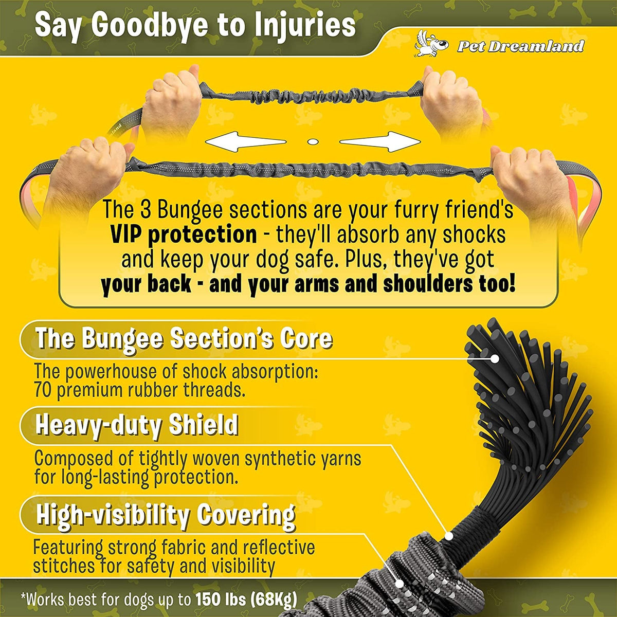 Exquisite Hands-Free Dog Leash for Large Dogs