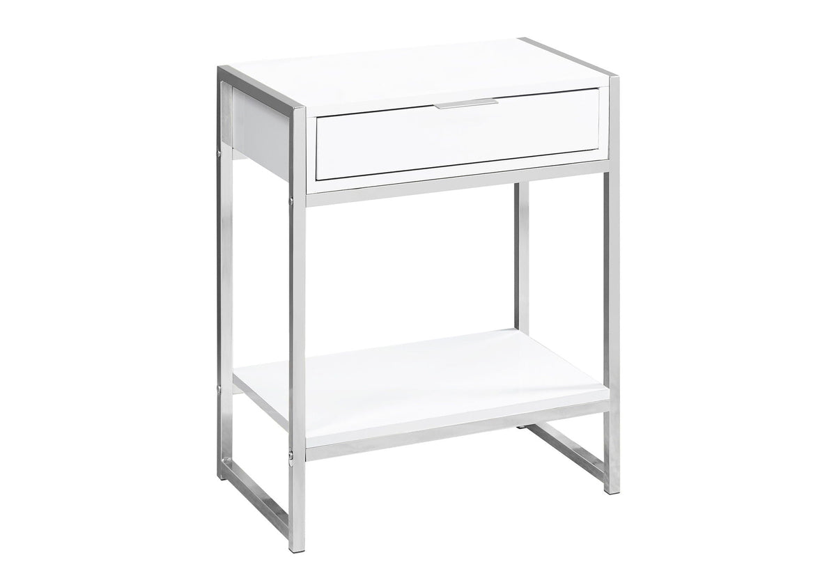 Accent Side Table with Storage Drawer and Spacious Tabletop - Multiple Colors