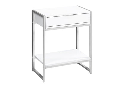Accent Side Table with Storage Drawer and Spacious Tabletop - Multiple Colors
