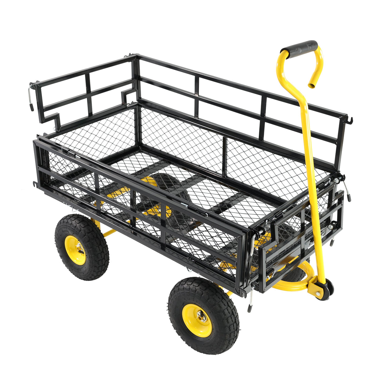 Outdoor Wagon Cart with Metal Frame - Green