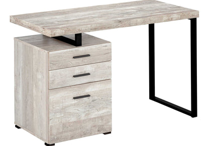 Reversible Computer Desk with Storage Drawers - Multiple Colors