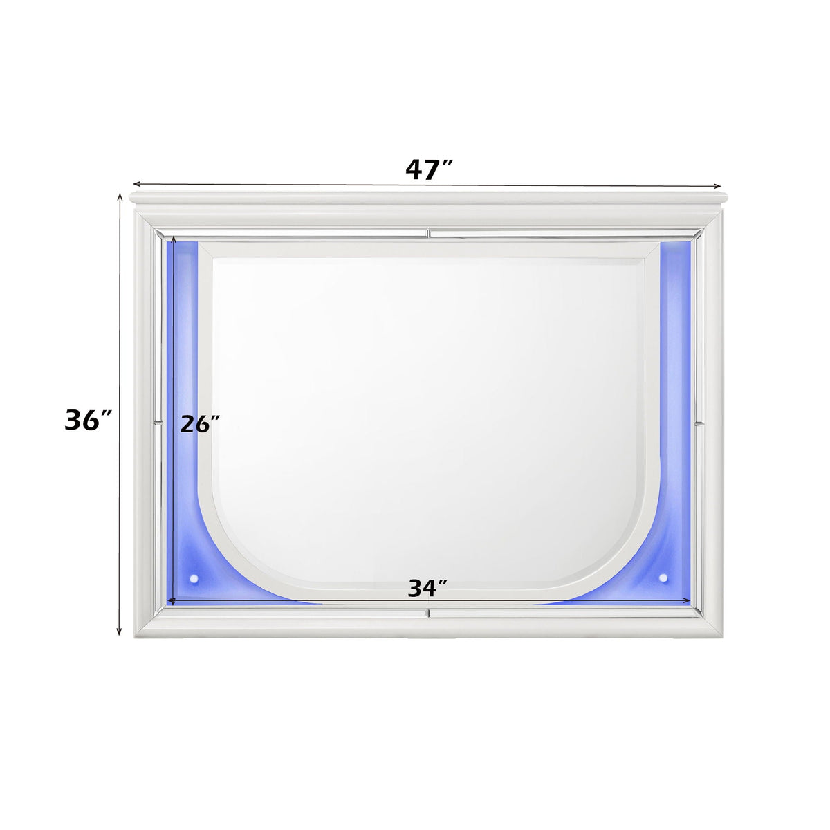 White LED Mirror with Soft Illumination - Tarian Collection