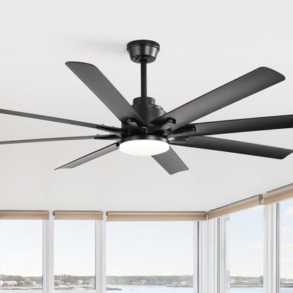 Smart Ceiling Fan With 8 Blades, Voice Remote Control, 6 Wind Speeds