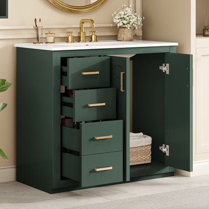 Bathroom Vanity With Sink Combo, Storage Cabinet, Freestanding Set