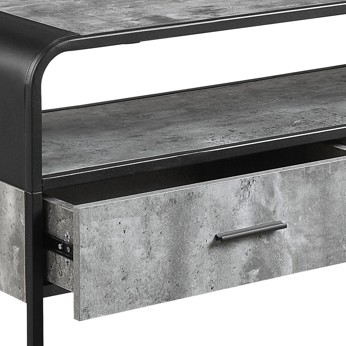 Black TV Stand with Storage Drawers - Raziela Collection