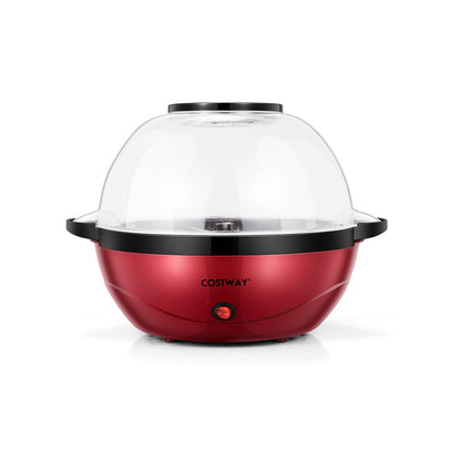 6QT Stirring Popcorn Popper Maker with Nonstick Plate