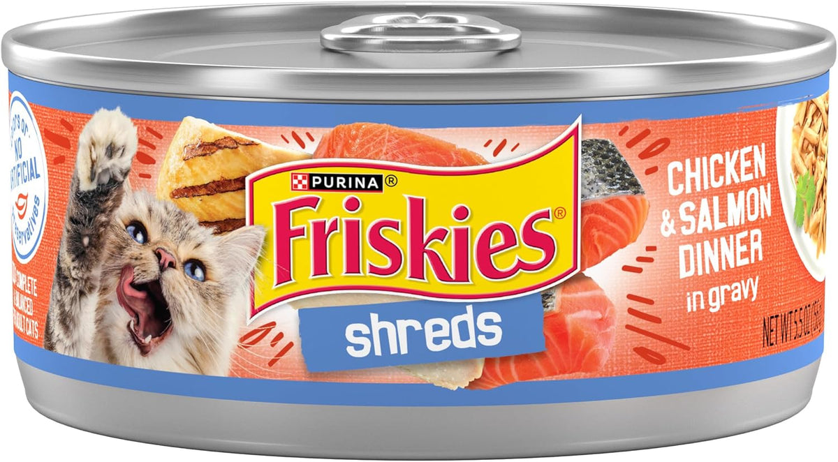 Friskies Shreds Chicken & Salmon in Gravy Wet Cat Food (5.5oz)