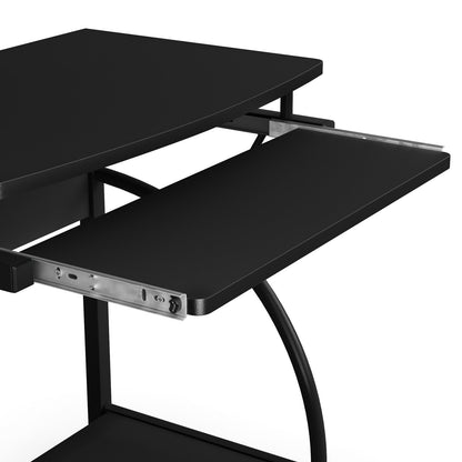 27.5 Inch Laptop Table Computer Desk for Small Spaces with Pull-out Keyboard Tray