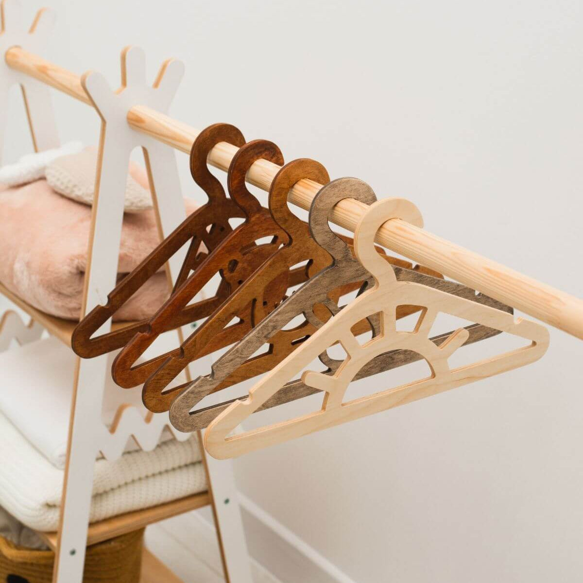 Pack of 10 Kid's Wooden Hangers