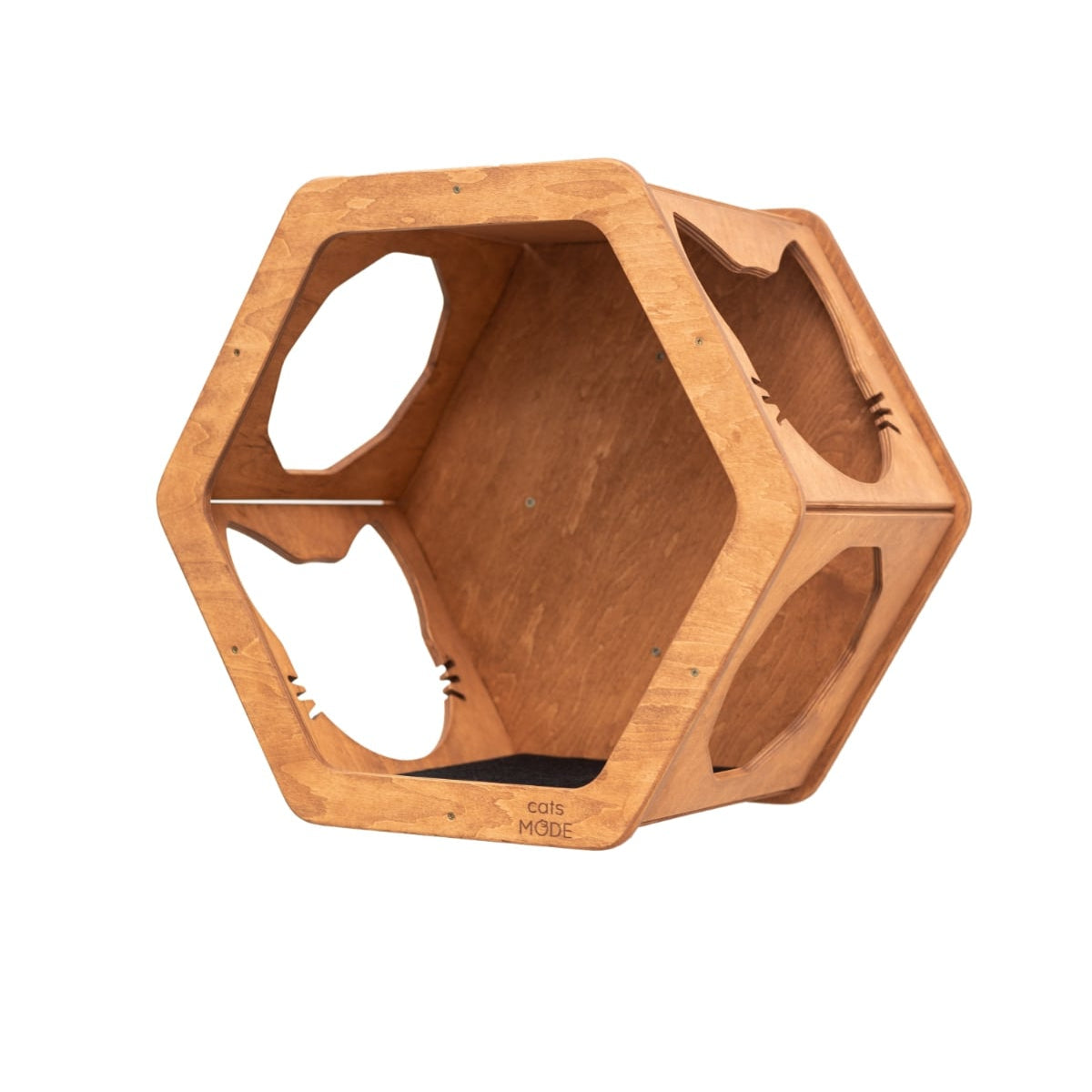 Wooden Cat Shelf Oak