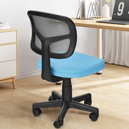 Armless Computer Chair with Height Adjustment and Breathable Mesh for Home Office