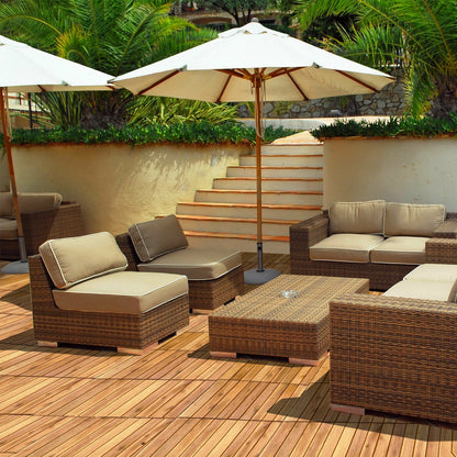 27 Pieces Acacia Wood Interlocking Patio Deck Tile