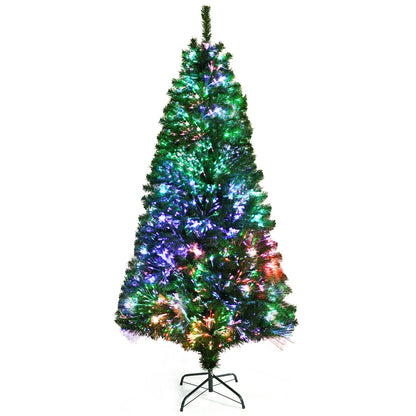 Pre-lit Multi-Colored Fiber Optic Spruce Artificial Christmas Tree