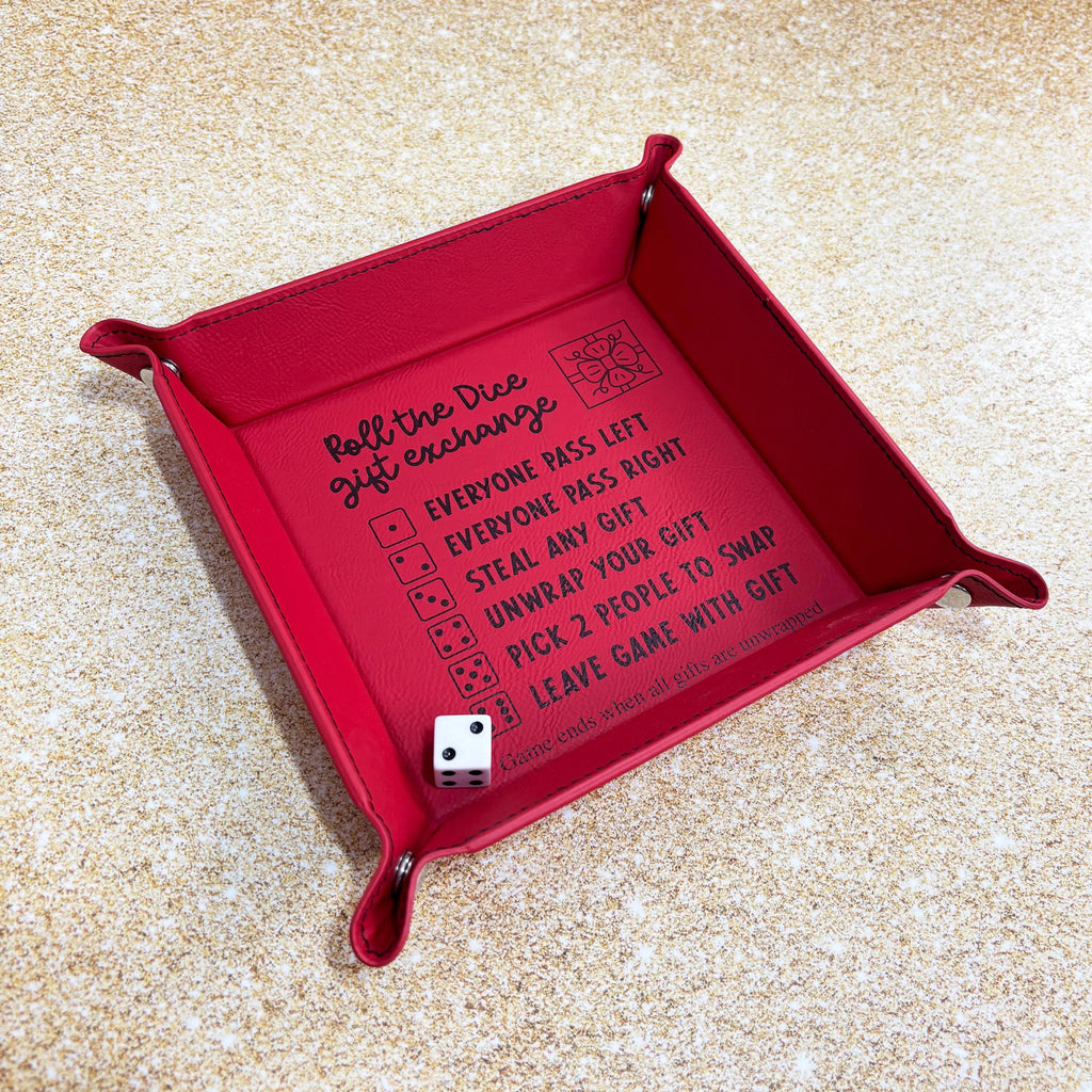 Christmas Dice Exchange Game – White Elephant Gift Tray