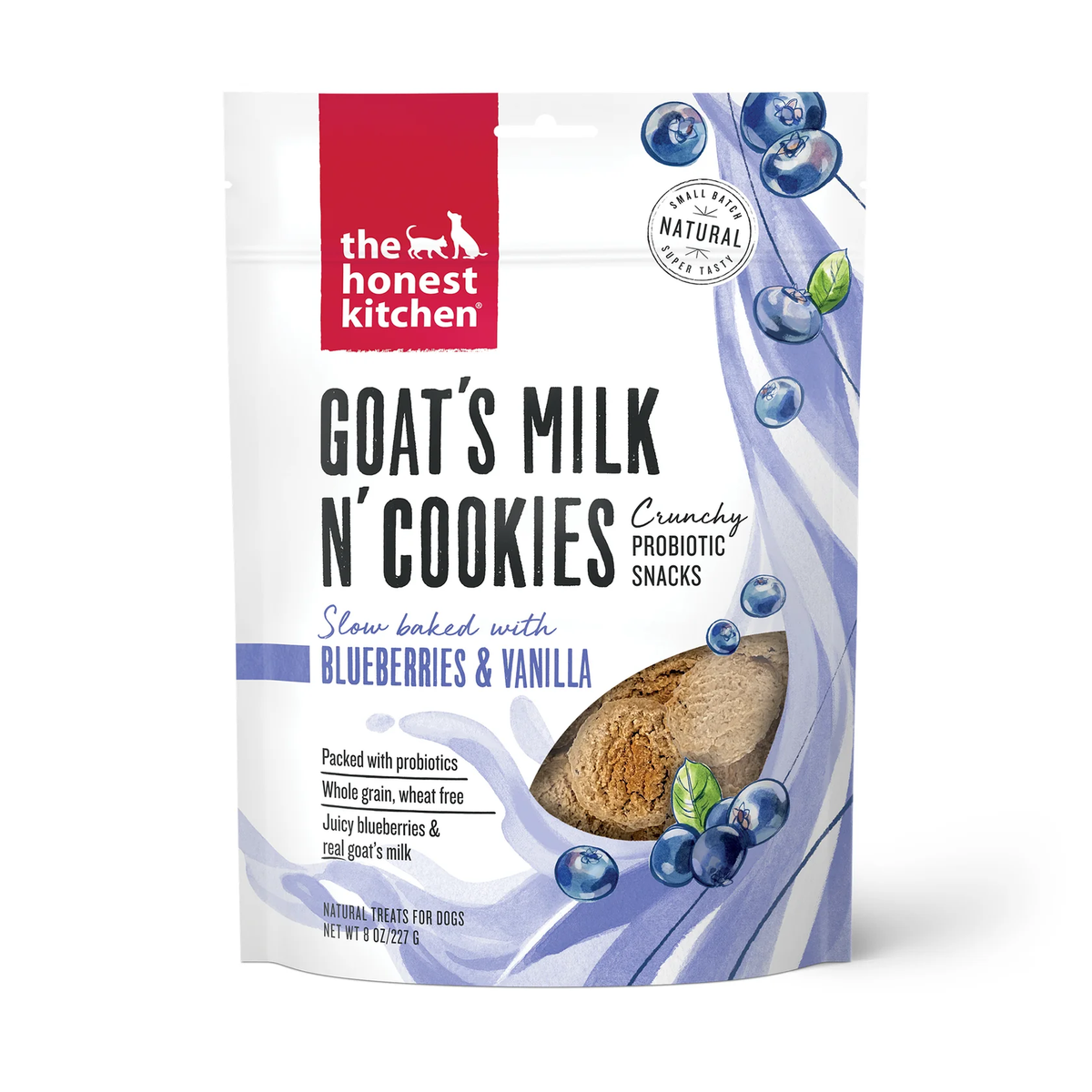 Honest Kitchen Goat Milk and Cookies Blueberry Vanilla Dog Treats (8oz)