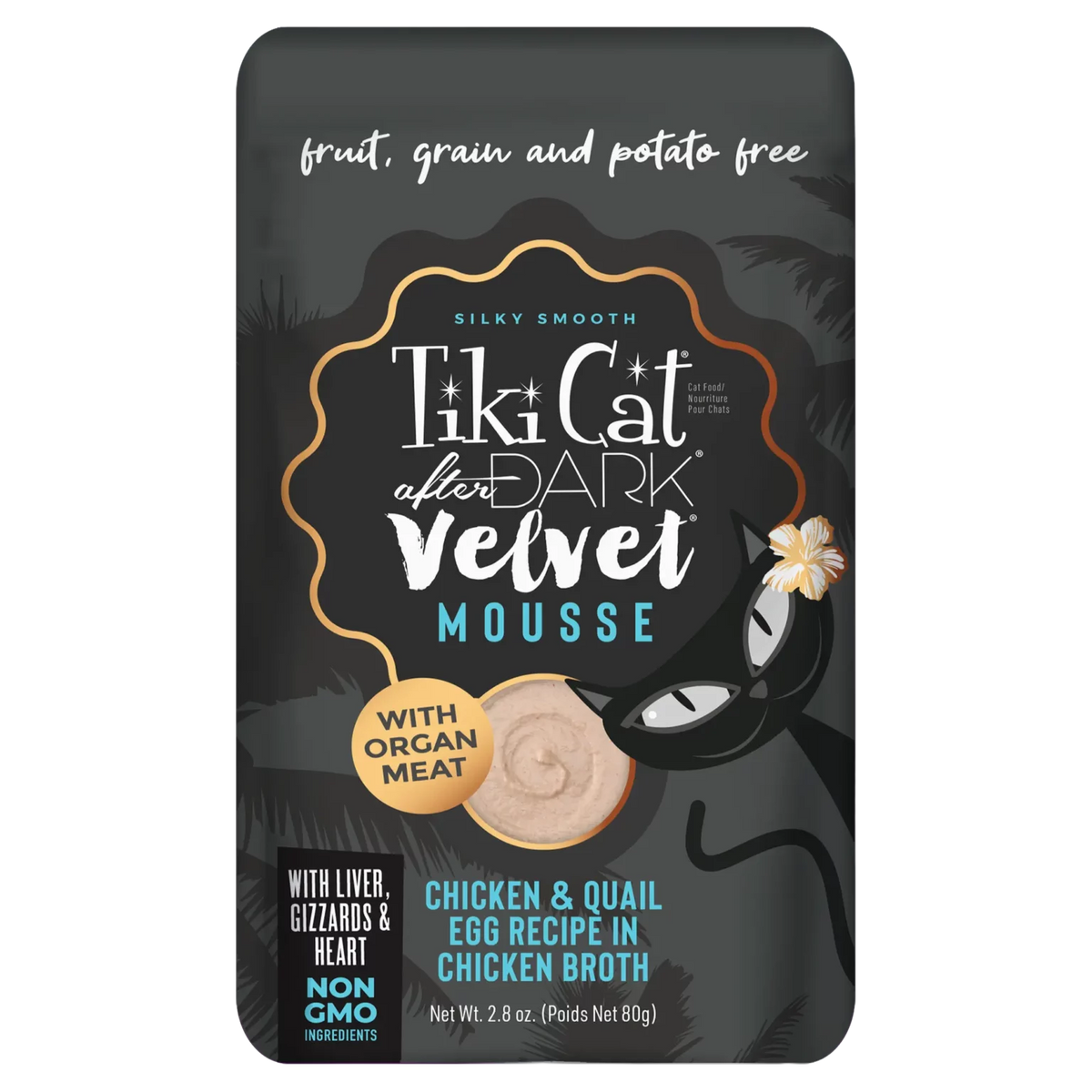 Tikicat Adult After Dark Velvet Mousse Chicken and Quail Egg (2.8oz)