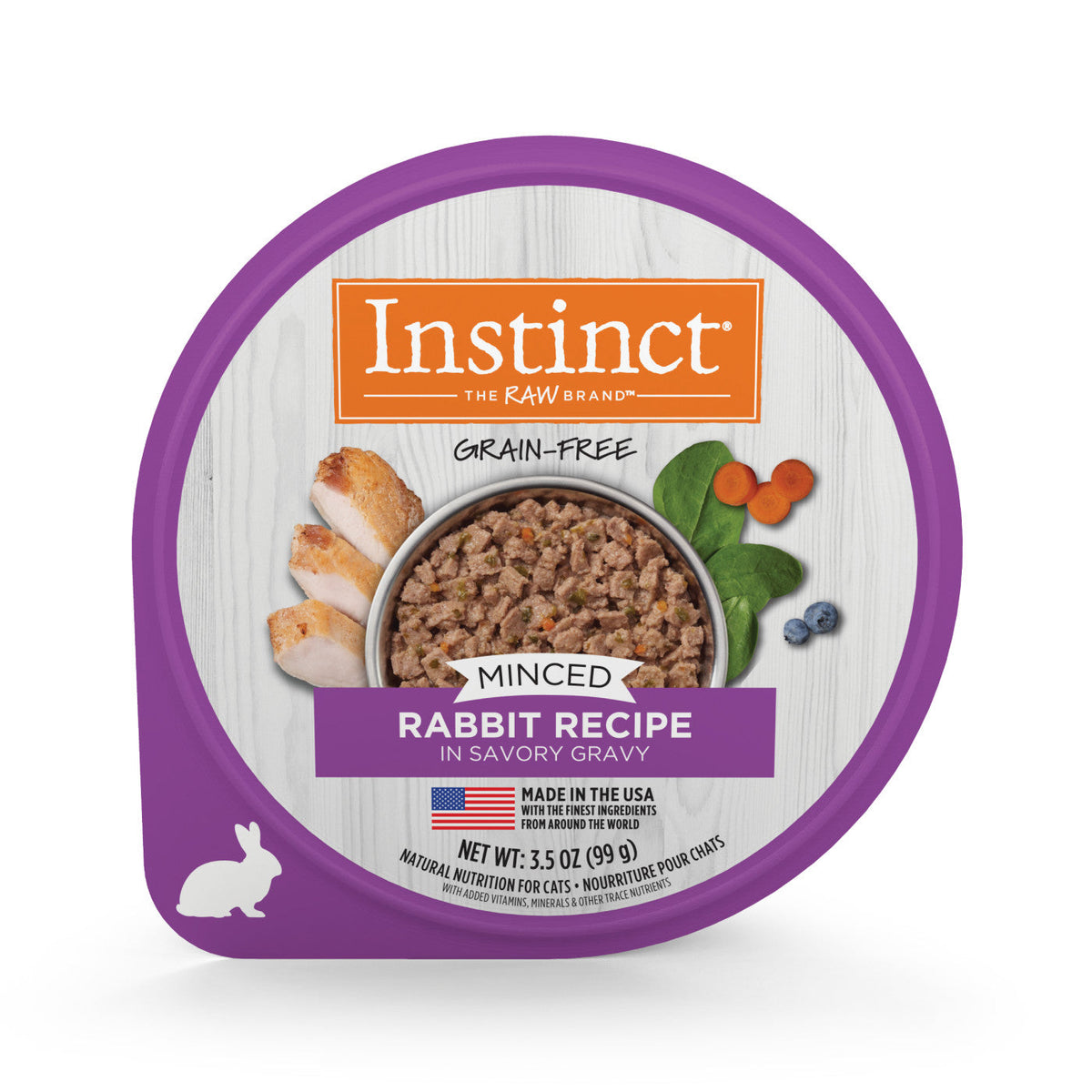 Instinct Minced Rabbit Cat Food Cup (3.5oz)