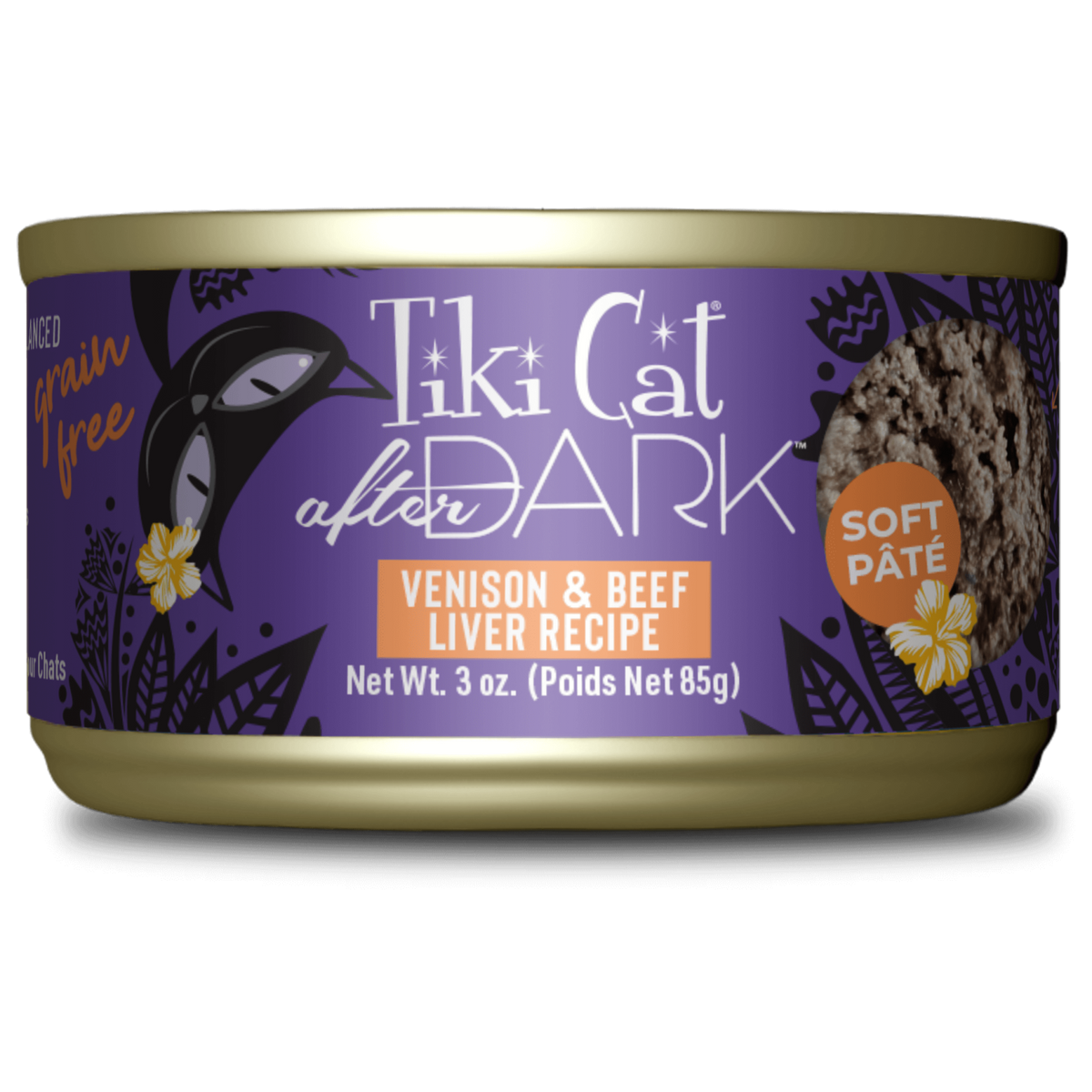 Tikicat Adult After Dark Venison and Beef Liver Soft Pate (3oz)