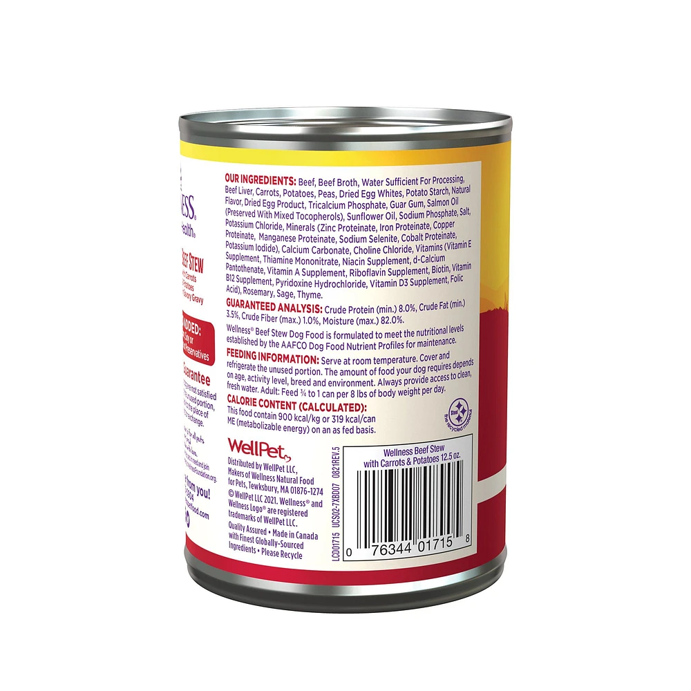 Wellness Adult Beef Stew Wet Dog Food (12.5oz)