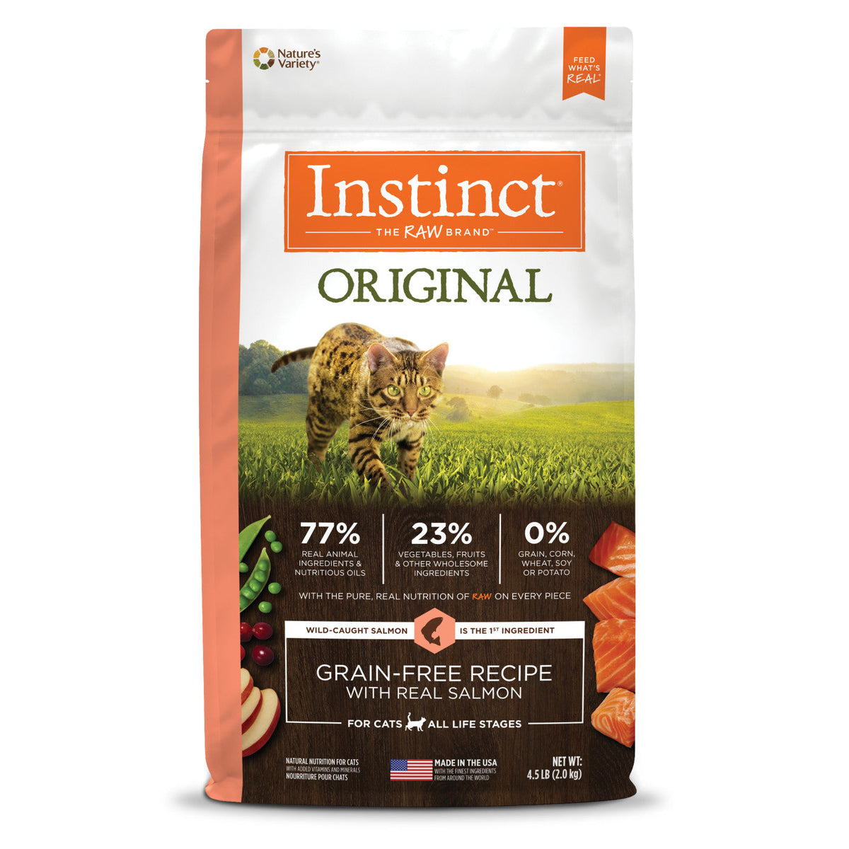Instinct Original All Life Stages Salmon Dry Cat Food (4.5lb)
