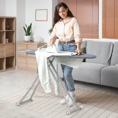 Ironing Board with Iron Rest and Removable Silver-Gray