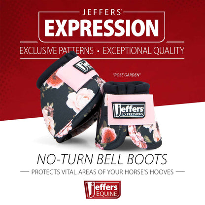 Jeffers Expression No-Turn Bell Boots for Horses, Pair, Nylon