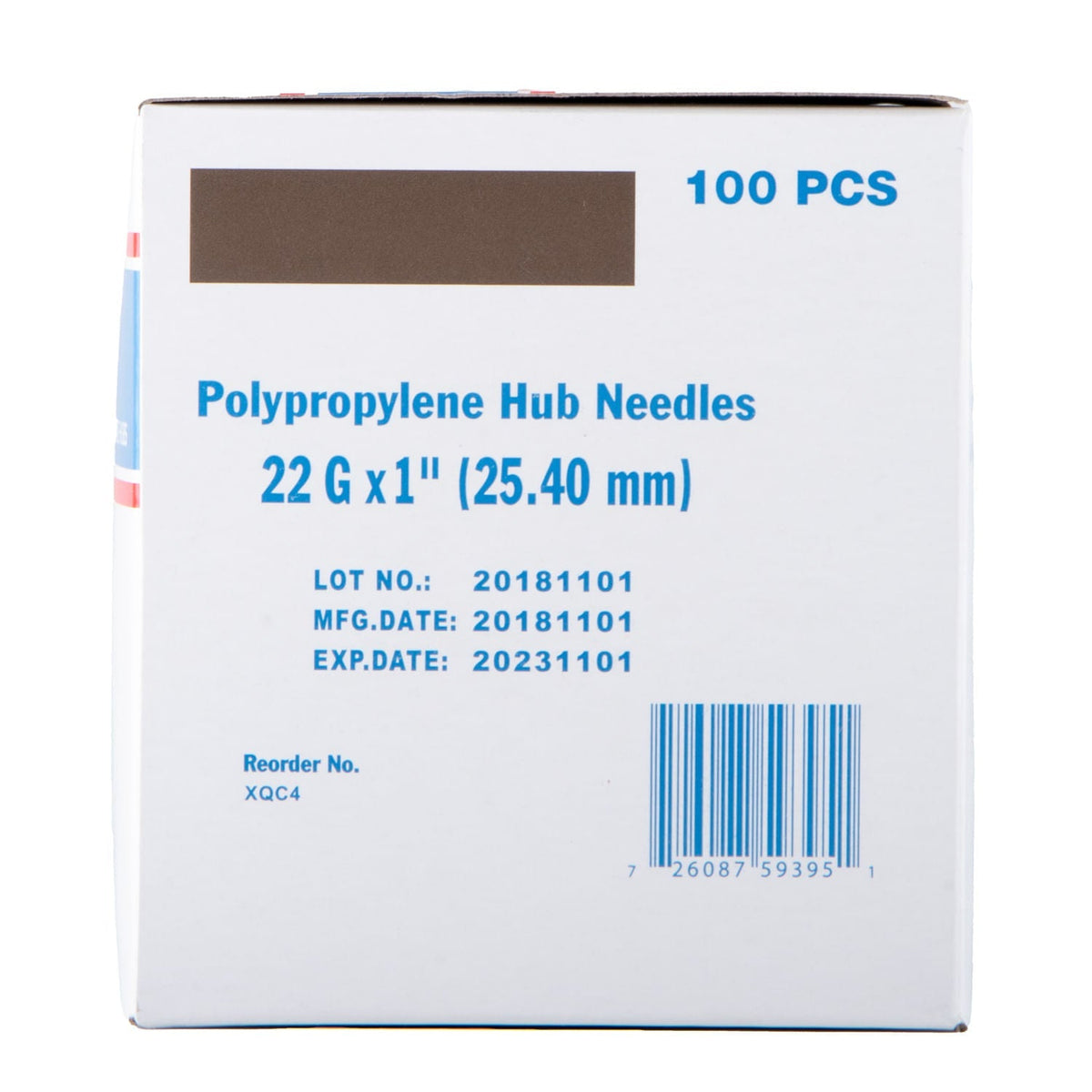 Jeffers Poly Hub Hypodermic Needles for Veterinary Use, Box of 100