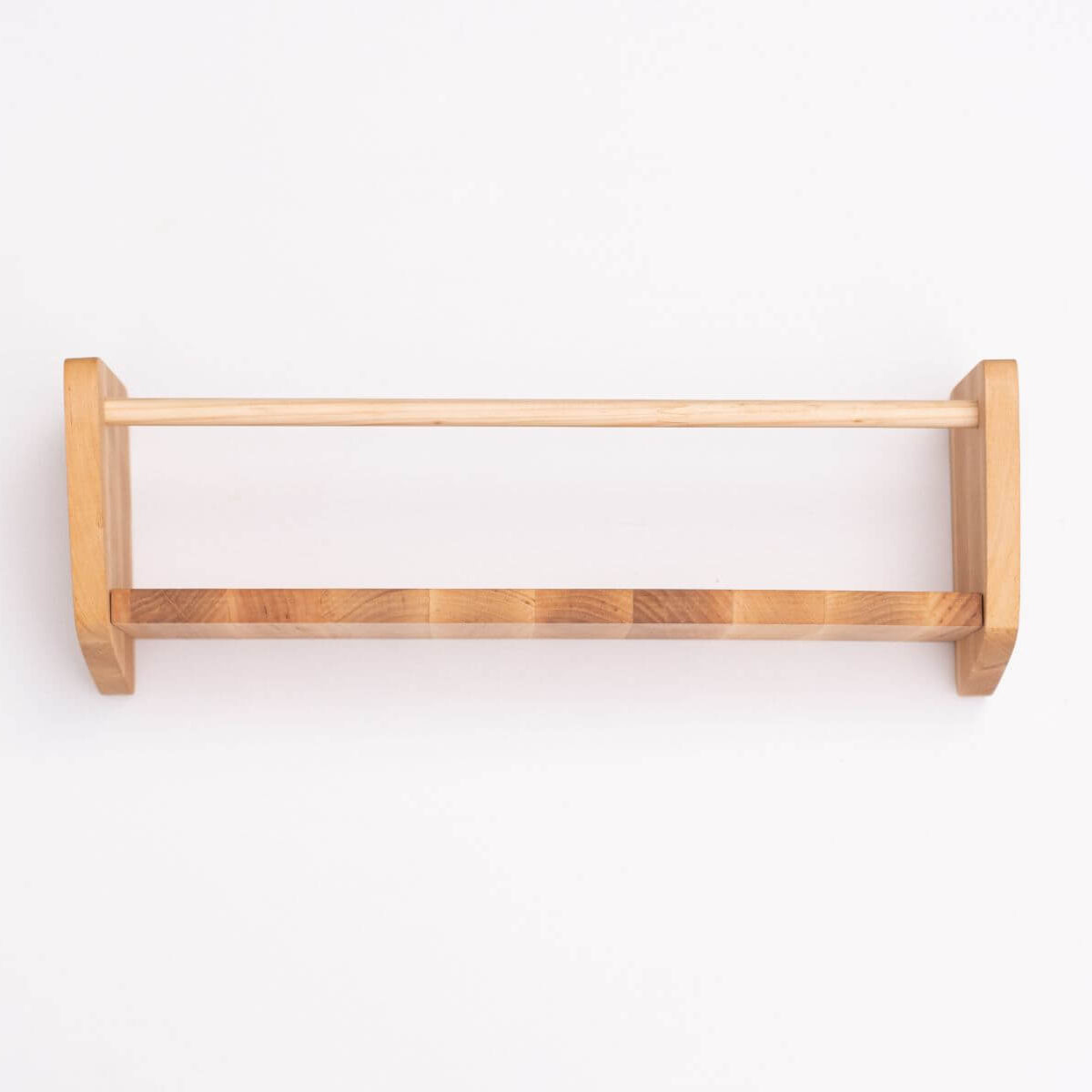 Nursery Wall Shelf with Hooks