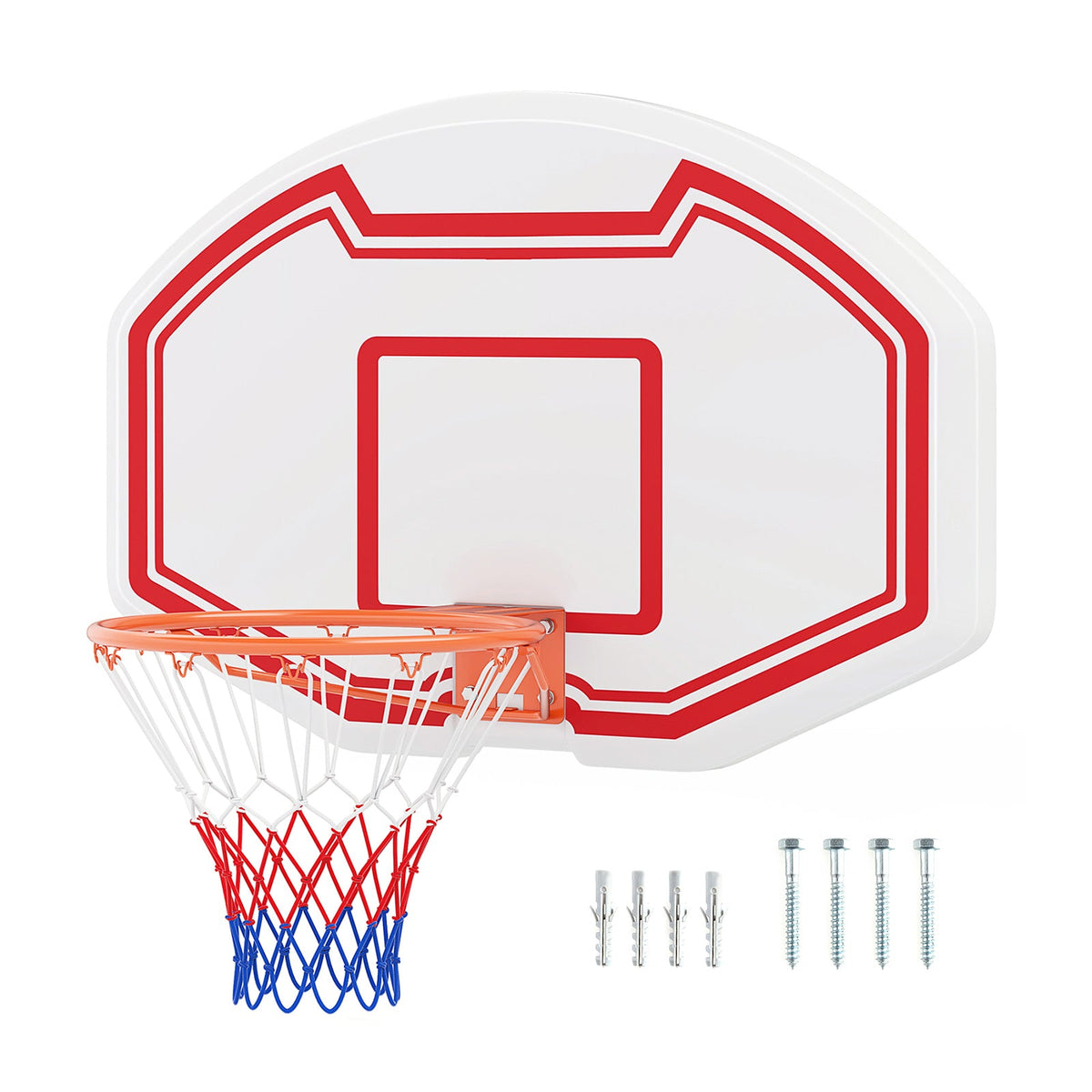 Large Wall Mounted Basketball Hoop with Shatter-proof Backboard