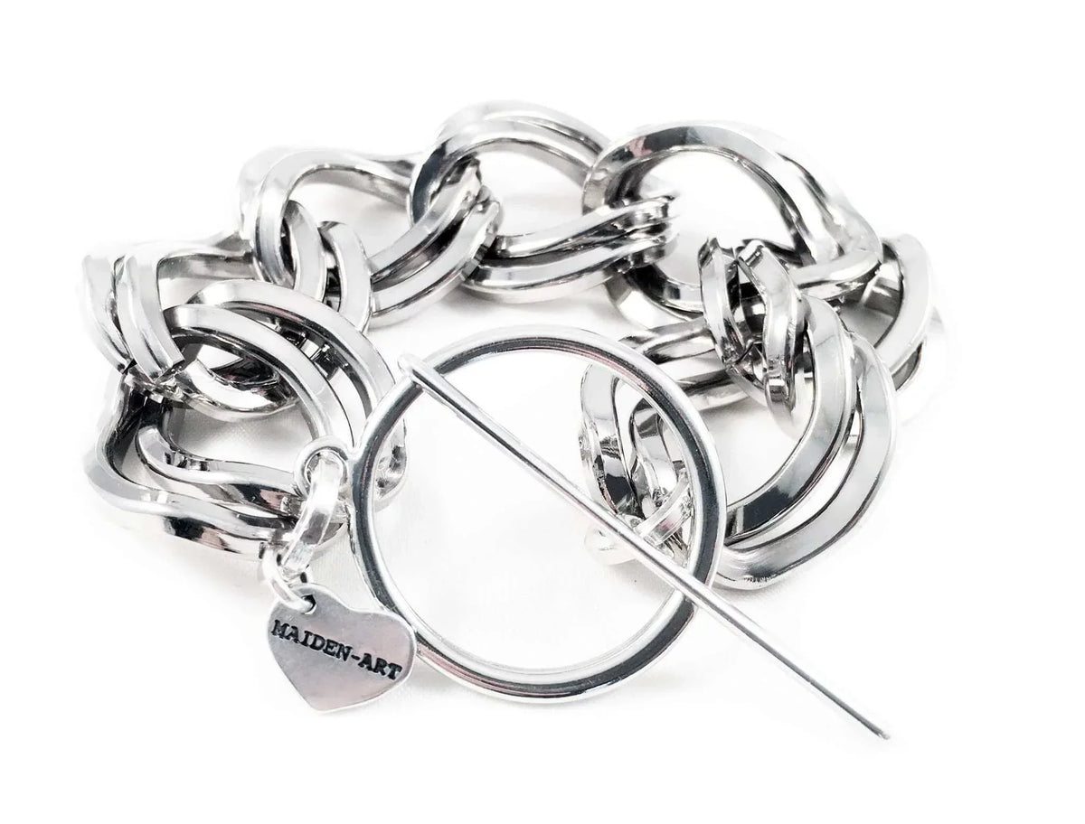 Silver statement bracelet. Perfect for parties, summer time and gift for her.