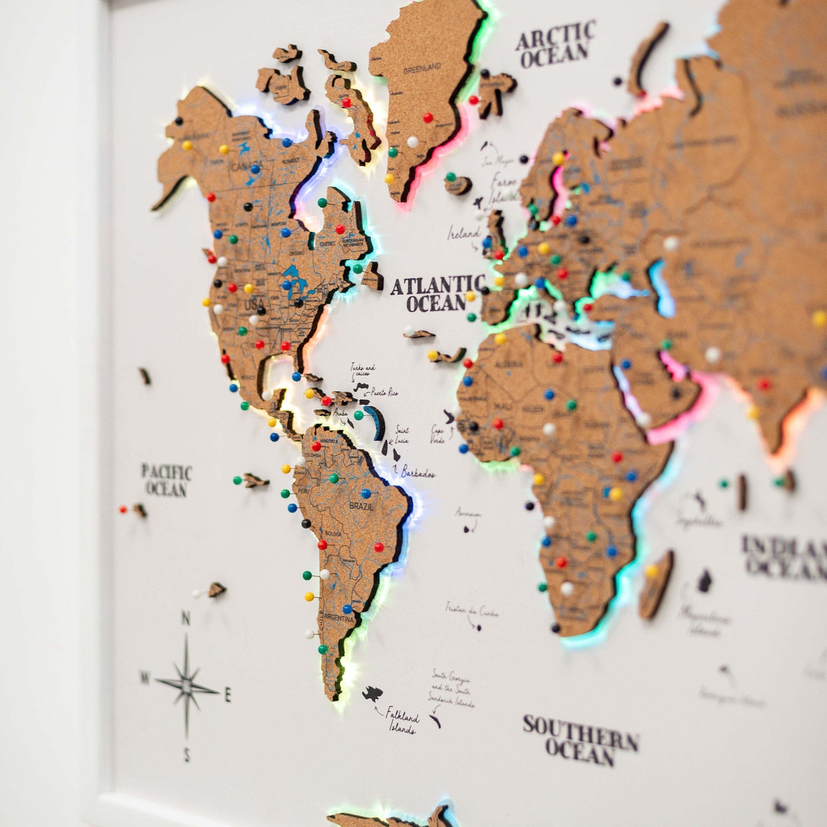 Map on Board LED 2.0 Cork