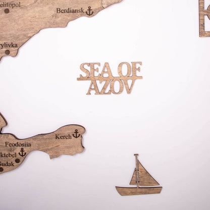 Wooden Map of Ukraine Terra