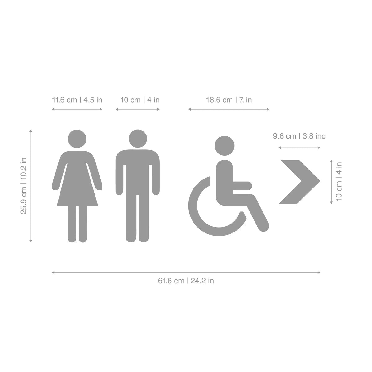 Toilet Sign, Toilet Door Sign, Toilet Direction, Bathroom Sign, Office Sign, Restroom sign,  WC Sign, School Toilet Sign - SKU:REBI