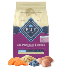 Blue Buffalo Life Protection Formula Senior Small Breed Chicken and Brown Rice Dry Dog Food (5lb)