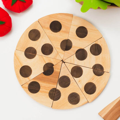 Wooden pizza toy