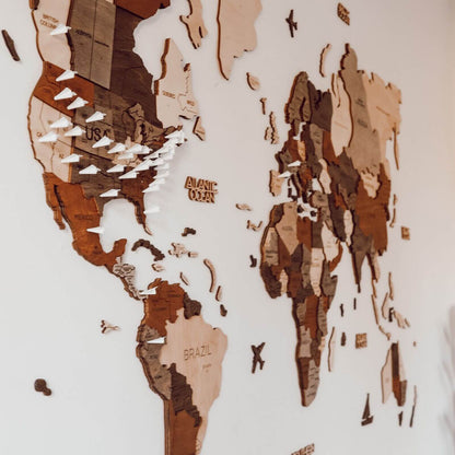 Bundle: Map, Photo Frames, Flags and Airplanes Pins