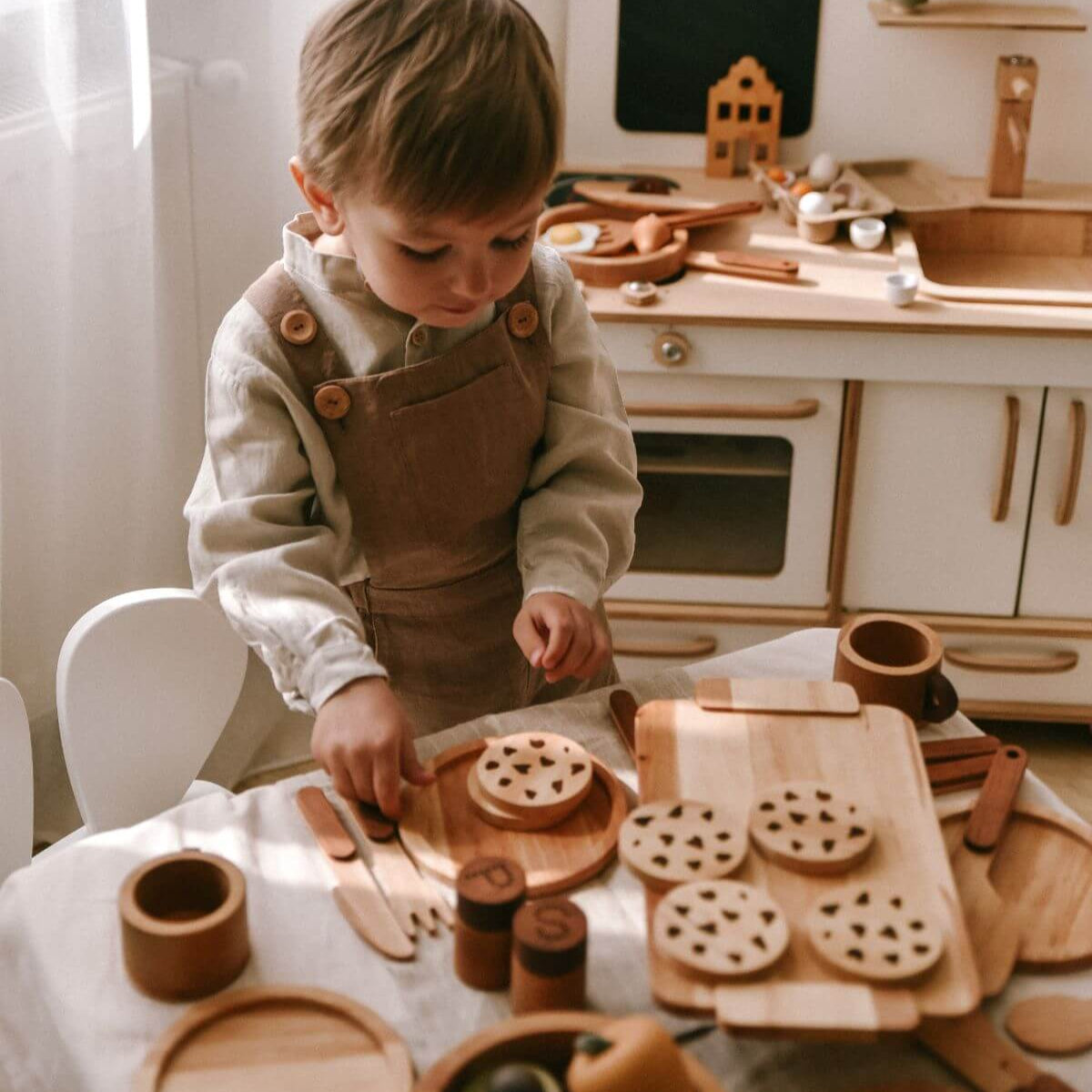 Wooden Play Kitchen Dishes